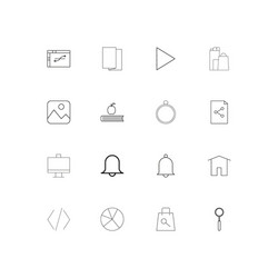 web linear thin icons set outlined simple vector image