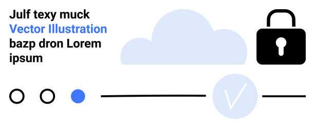 cloud storage with enhanced security and user vector image