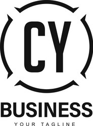 cy initial a logo design with abstract style vector image