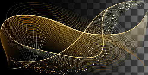 Golden Flow Abstract Particle Effect vector image