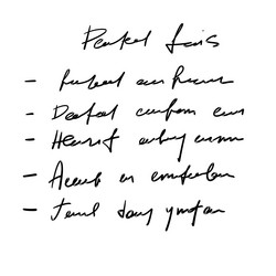 Handwritten to do list unreadable text vector