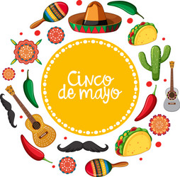 Cinco de Mayo Card Template Vector Image