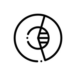 pie chart icon thin linear style design isolated vector image