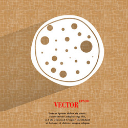 pizza flat modern web button on a geometric vector image