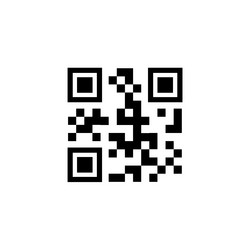 simple qr code on white background represents vector image
