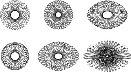Spirograph Patterns vector image