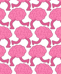 brain is running pattern seamless runaway brains vector image