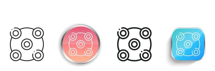 camera icon thin linear regular and button style vector image