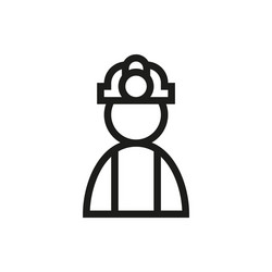 Coal miner icon on white background vector