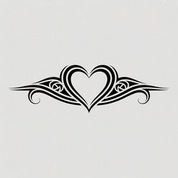 Intricate Tribal Heart Ornament Vector Image