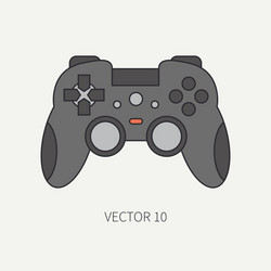 line flat color computer part icon joystick vector image