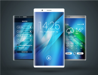 Mobile interface wallpaper design abstract vector