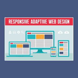 responsive adaptive web design vector image