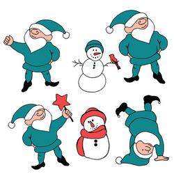 santas helpers for design vector