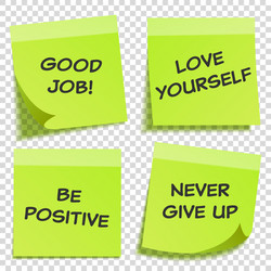 sticky note with text and shadow isolated vector image