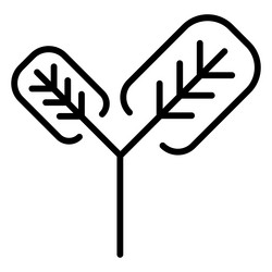 tree sprout icon in thin line style graphic design vector image