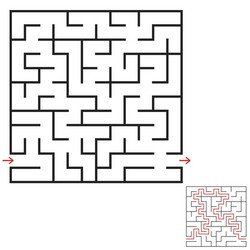 a square labyrinth an interesting and useful game vector image