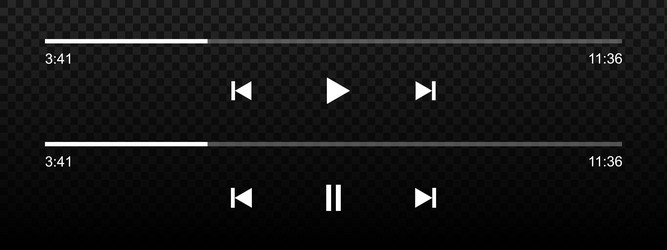 audio or movie player progress loading bars vector image