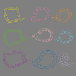 frames for text with patterns lips eyes circles vector image