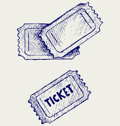 Red and blue raffle ticket Royalty Free Vector Image
