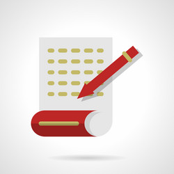 writing articles abstract flat color icon vector