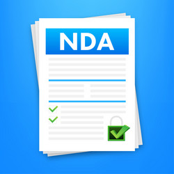Nda document non disclosure agreement privacy Vector Image