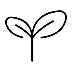 tree sprout icon in thin line style graphic design vector image