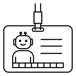 ai security pass and digital access icon design vector image