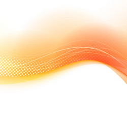 bright orange transparent swoosh background vector