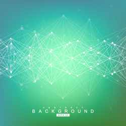 geometric abstract background with connected line vector image