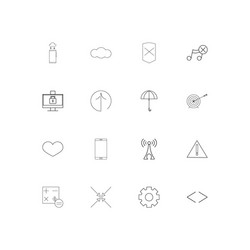 web linear thin icons set outlined simple vector image