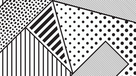 Black and white pop art geometric pattern vector