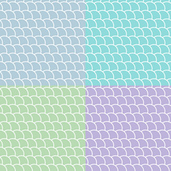 Set seamless patterns with round tiles vector