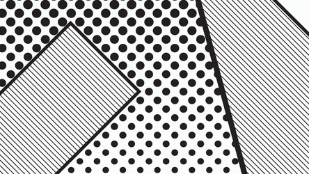 black and white pop art geometric pattern vector