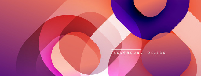 circular abstract design with overlapping vector image