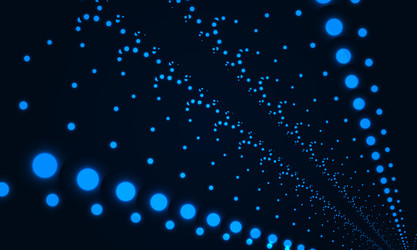 digital abstract particle wave in dark blue vector image