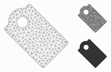 tag mesh network model and triangle mosaic vector image