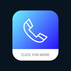 call phone ring telephone mobile app button vector image