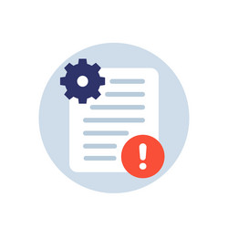 error report or failed test icon vector