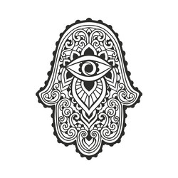hamsa hand of fatima ethnic Vector Image