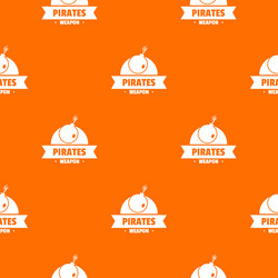 Pirate bomb pattern orange vector