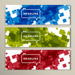 set of abstract squares on a white background vector image