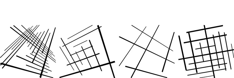 set pf 3d spatial grids meshes interlace vector image