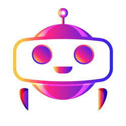 chat bot robot colorful style isolated vector image