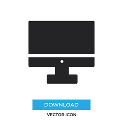 computer screen icon simple sign for web site vector image