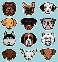 Set of cute dogs Royalty Free Vector Image - VectorStock