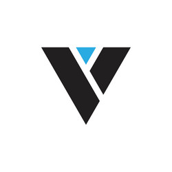 Letter v simple geometric triangle logo Royalty Free Vector