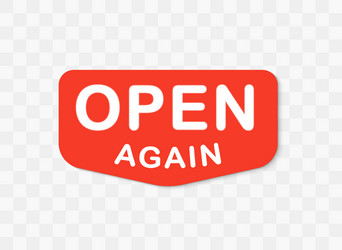 open signboard isolated red pointer vector image