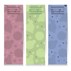 set of three abstract vertical banners vector image