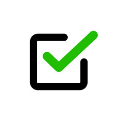 a checkbox icon with checkmark vector image